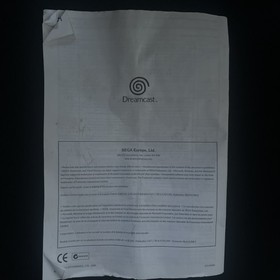 Sega Dreamcast Console Manual - PAL English French Booklet