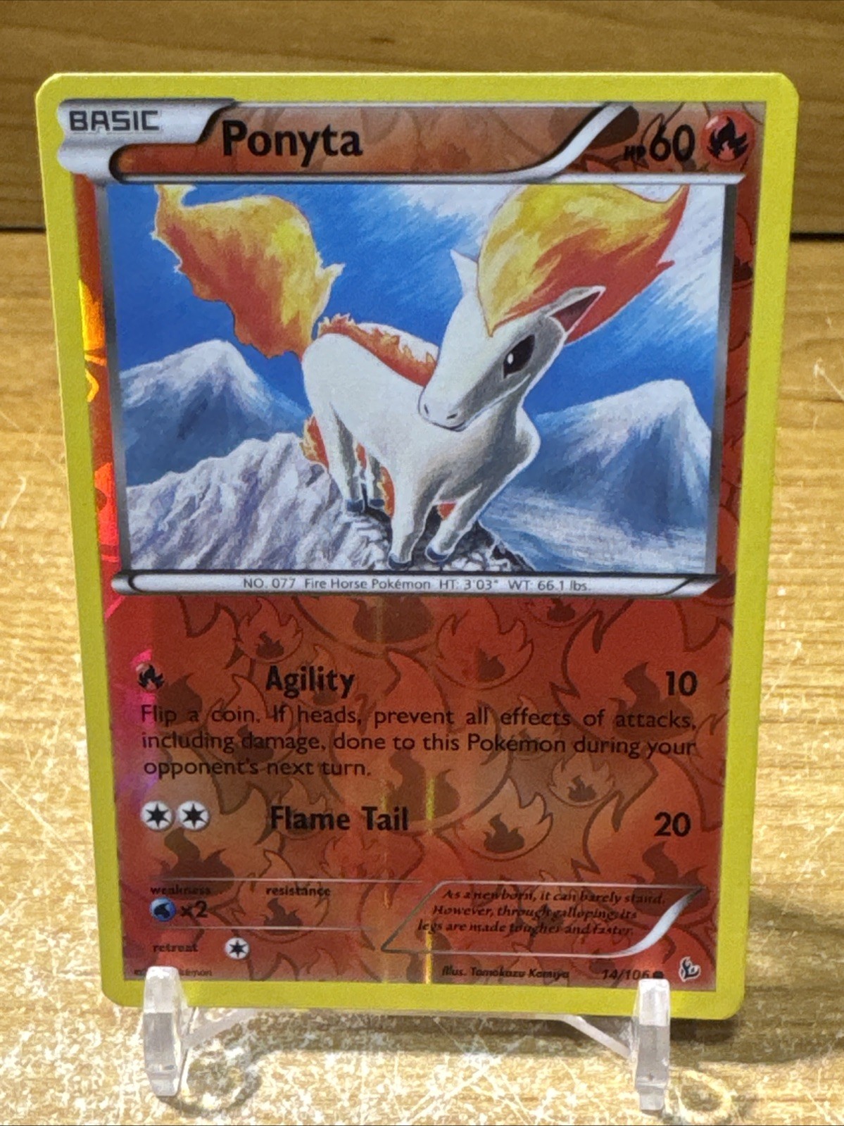 Ponyta 14/106 Reverse Holo Common XY - Flashfire LP