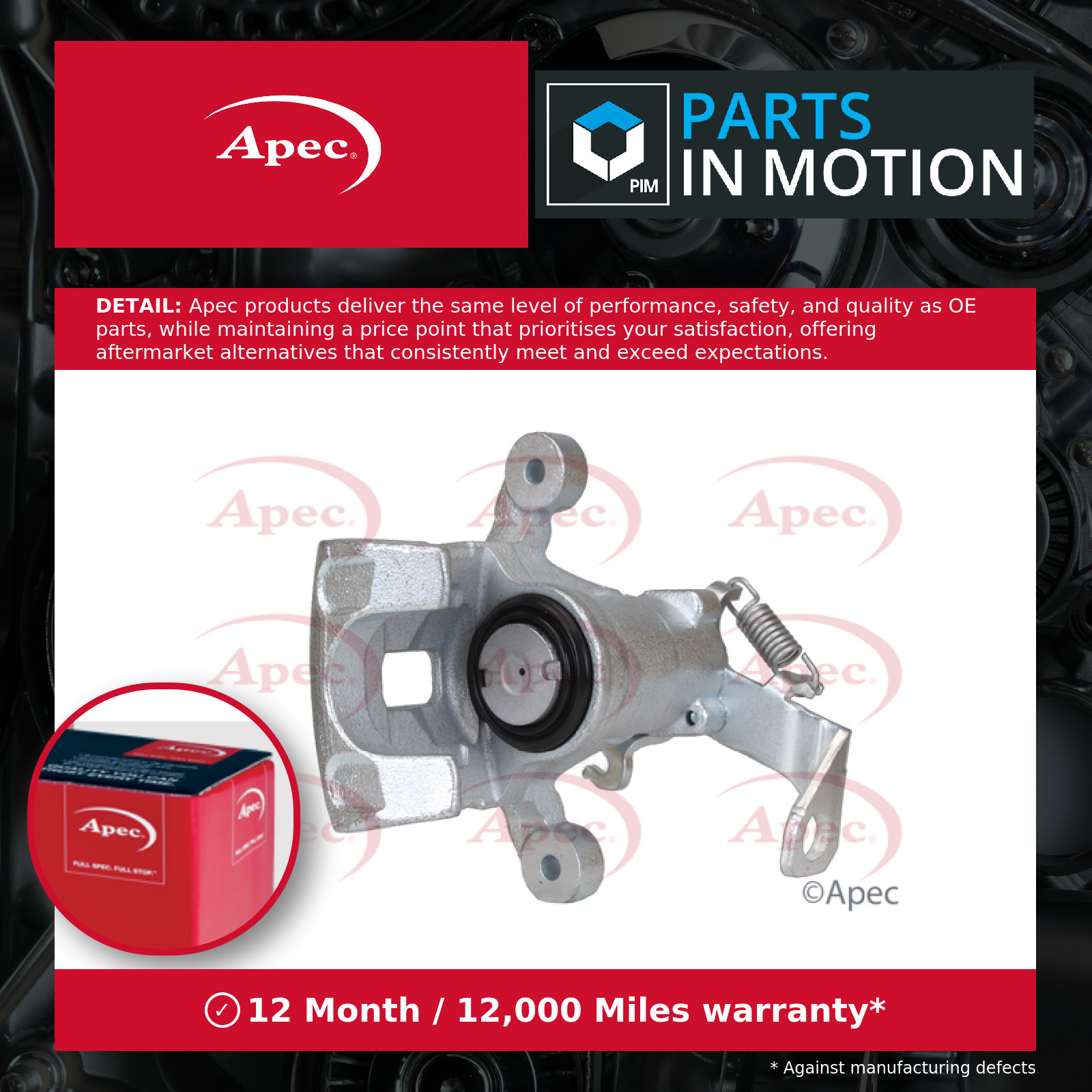 Brake Caliper LCA838 Apec 583101Y500 583101YA50 Genuine Top Quality Guaranteed