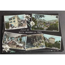 Cartolina Rota Imagna - Panorama - Albergo Alpino - La Grotta