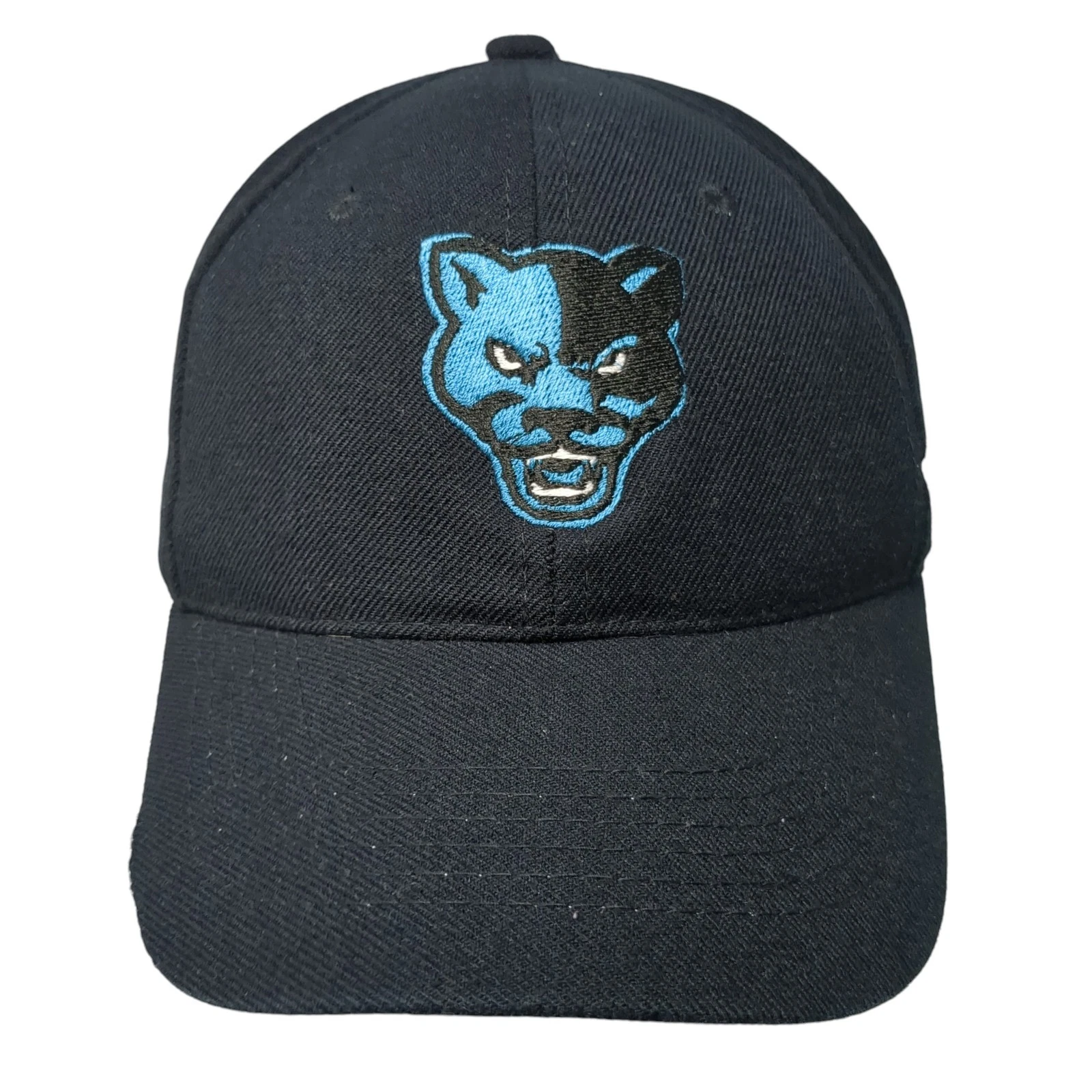 Panther Strapback Baseball Cap Black One Size Adjustable Embroidered Outdoor Cap