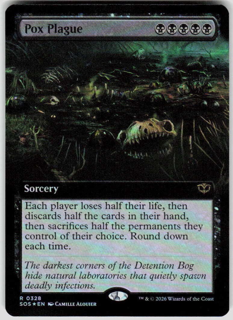 Pox Plague Extended Art Foil 328 Secrets of Strixhaven Magic the Gathering