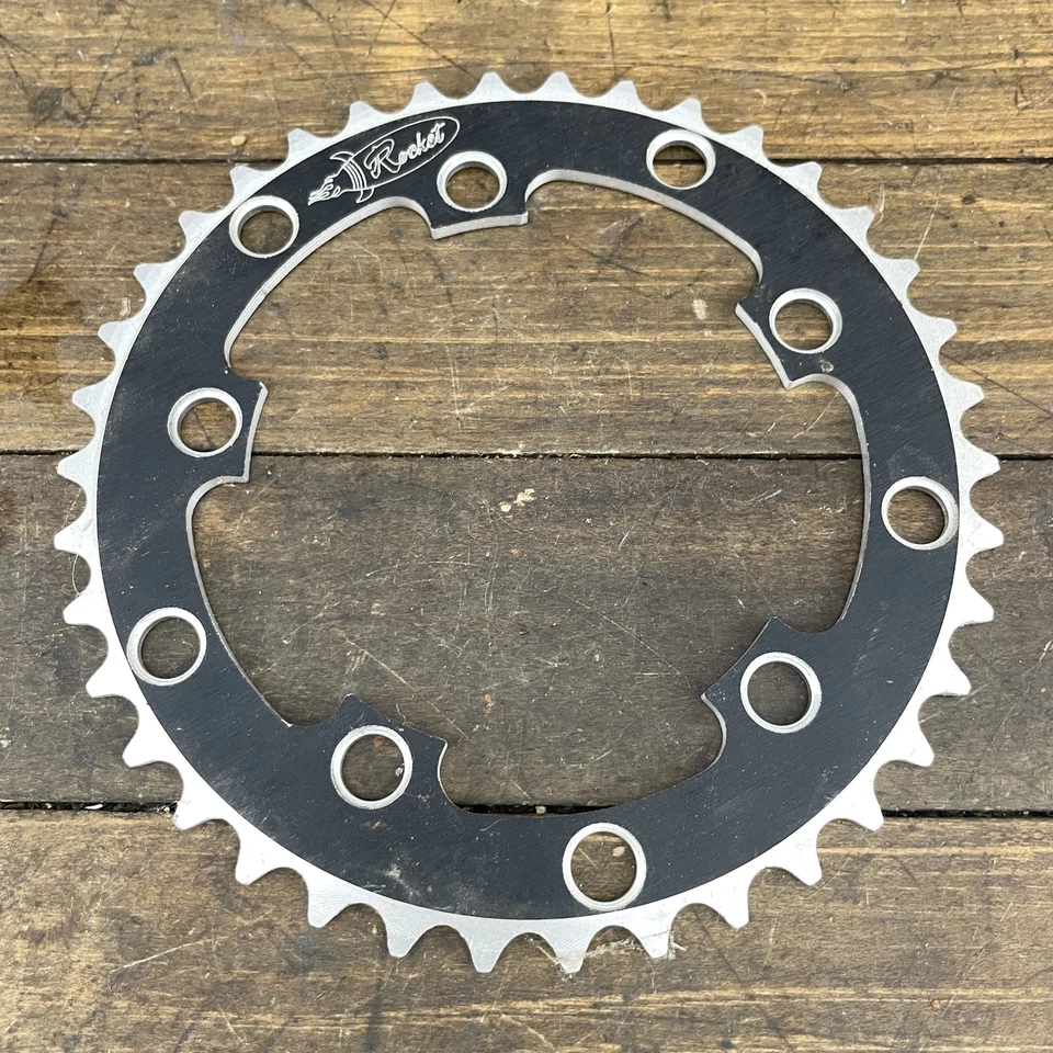 Plato BMX Rocket 38t Vintage 110 BCD Aleación Old MId School 38 Dientes Foto 2 de 4