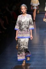 Women Dolce & Gabbana Dress Lilac Silk 36