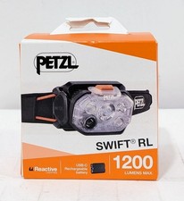 Petzl SWIFT RL 1200 Lumens USB-C Rechargeable Headlamp - Black/Orange