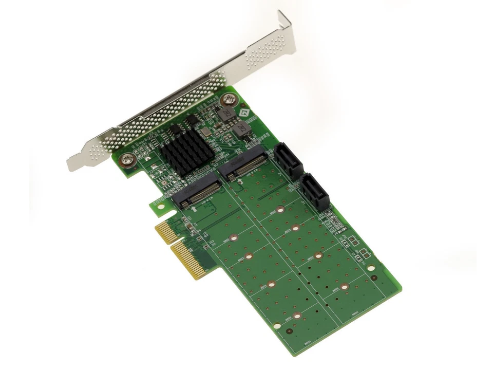 Card Pcie x4 2x SSD M.2 (M2 SATA) +2x HDD SATA Marvell 88SE9215 - Image 3 of 3