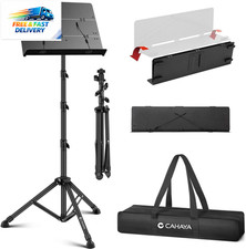 Sheet Music Stand Foldable: Music Stands with Tri-Fold Panel Height Adjustable t