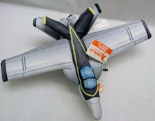 Wild Republic.Huggers Aircraft F-18.Plush.Wearable wrist Slap.Bracelet.Stuffed