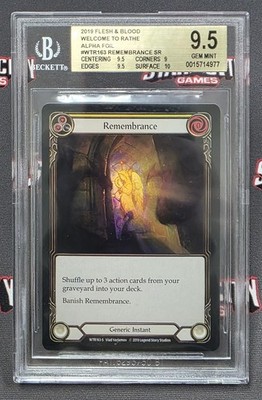 FAB FOIL Remembrance- Welcome to Rathe (1st Edition) Card BGS