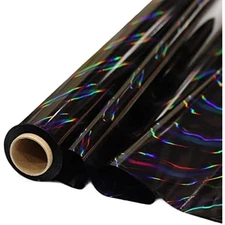 Iridescent black cellophane wrap roll i 34 in wide x 100 ft long i col
