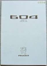 PEUGEOT 604 SL Car Sales Brochure For 1976 #7-75-751