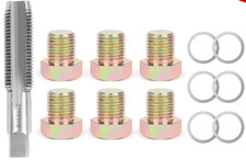 M13x1.5 Sump Plug Thread Repair Kit 7PC Oil Drain Bolt Helicoil Insert Tool Set
