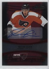 2015-16 Fleer Showcase Hot Prospects Autos Red Glow 10/25 Taylor Leier Auto 3y4