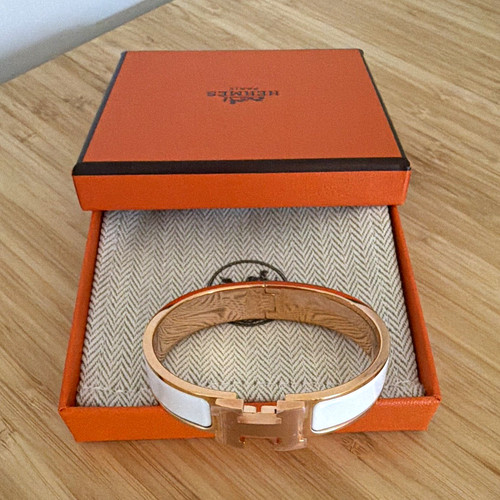 HERMÈS Click H Bracelet Rose Golf Noir Size Pm