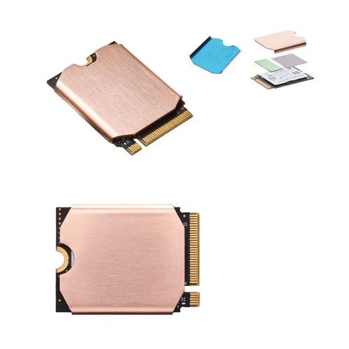 Copper Heat Sink Solid State Disk Radiator Rust-Proof for Steam Deck M.2 2230 R - Photo 4/9