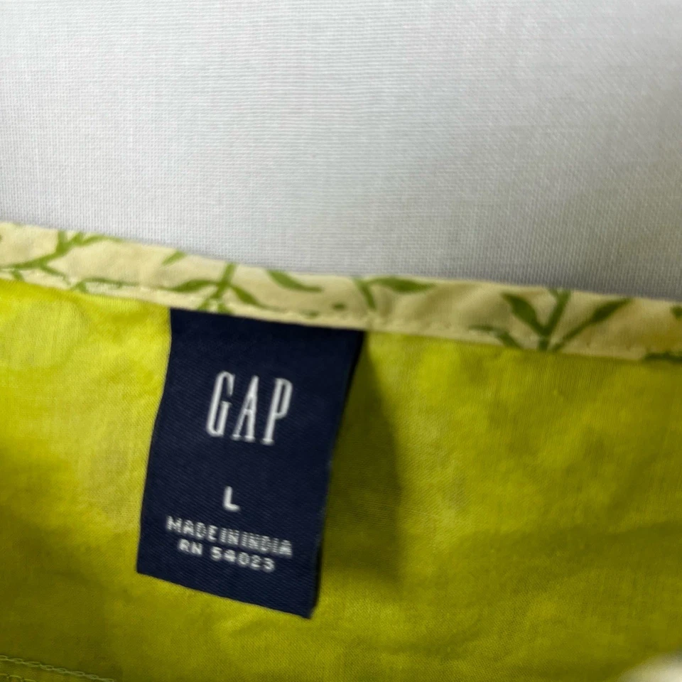 Camiseta sin mangas Gap Y2k para mujer talla grande verde floral correas de espagueti algodón Foto 4 de 4