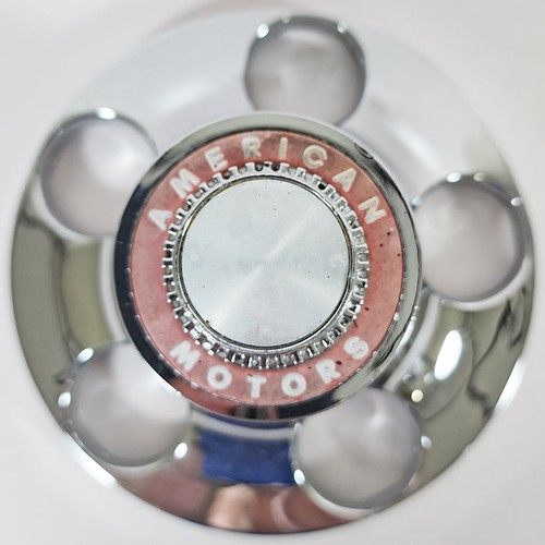 👀 FITS AMC PACER / AMC GREMLIN CHROME CENTER CAPS USED SET/4 AMC PART # 3222651 - Picture 4 of 14