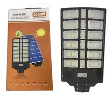 LAMPIONE 2000W STRADALE SOLARE FARO LED  CON TELECOMANDO IMPERMEABILE