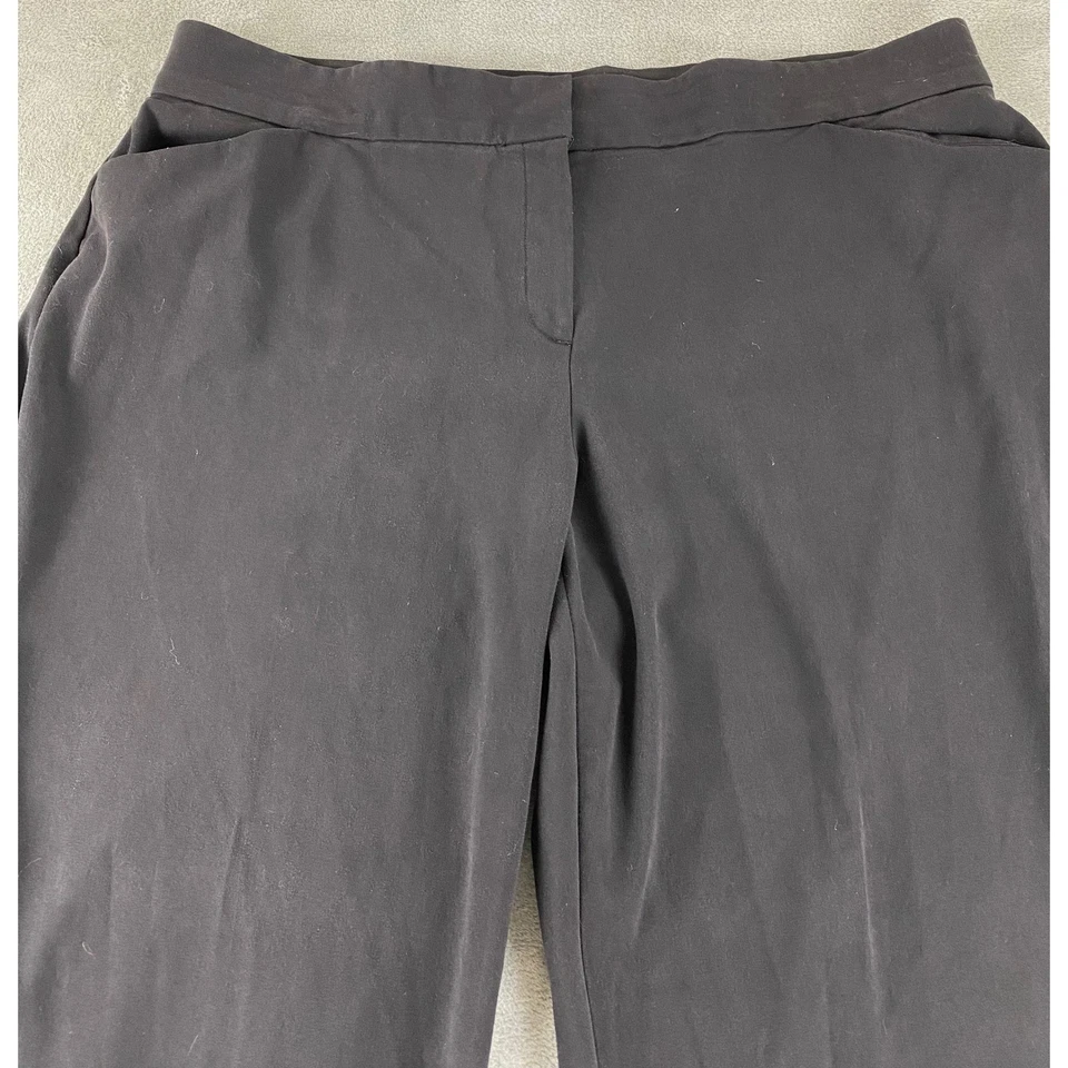 JM Collection Woman Black Wide Leg Dress Pants Size 20W Polyester Rayon Spandex - Image 2 of 4