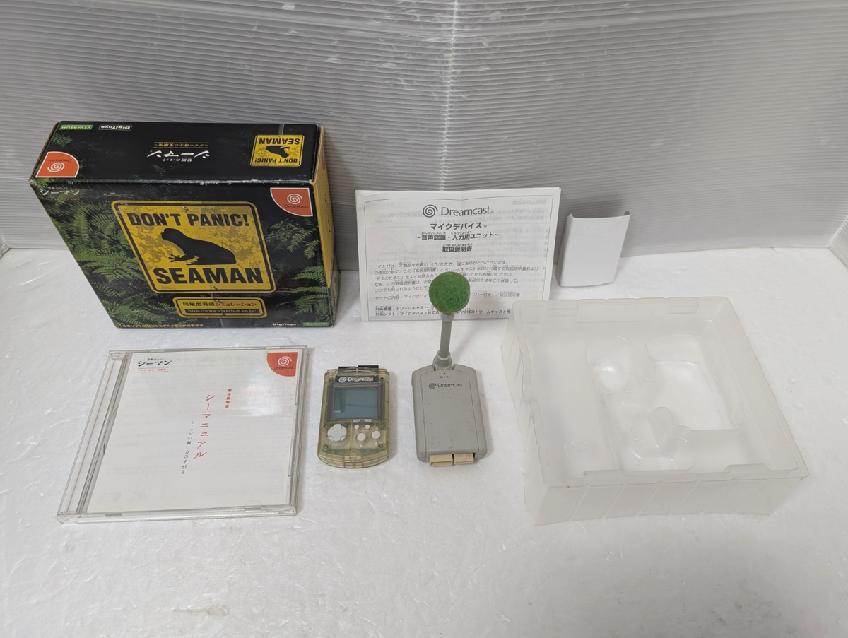 SEAMAN with Mic Device Visual Memory Sega Dreamcast Japanese