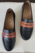 Mocasines Maus & Hoffman Piel de Ciervo Penny Negro Marrón Para Hombres EE. UU. 8.5 Vero Cuoio Italia