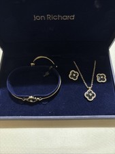 Jon Richard Clover Gift Set Bracelet Necklace Earrings