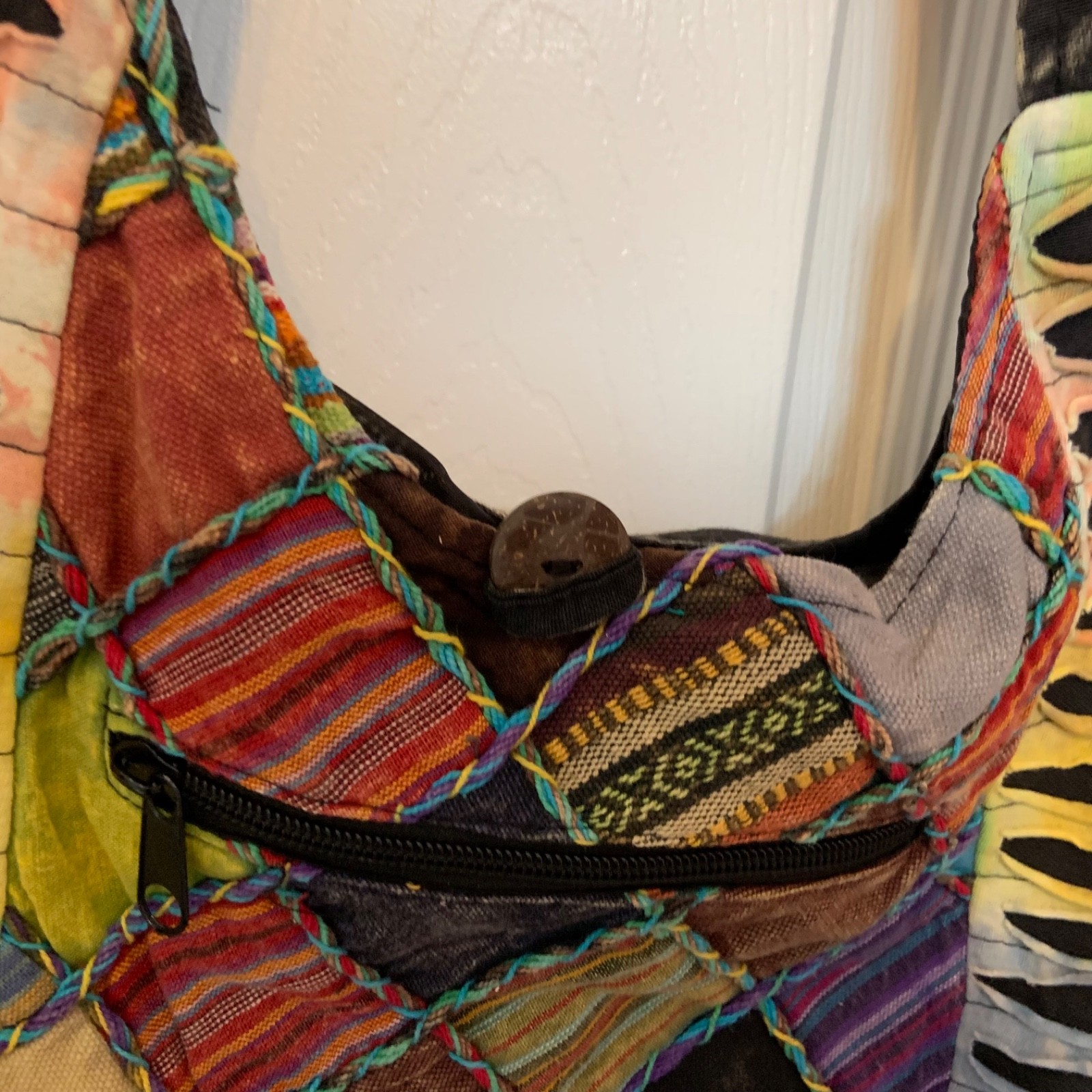 Handmade Multicolored Patchwork Hobo Crossbody Y2… - image 7