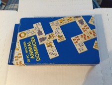 2000 Wooden Animal Dominos 28pc Set Classic Game Original Vintage