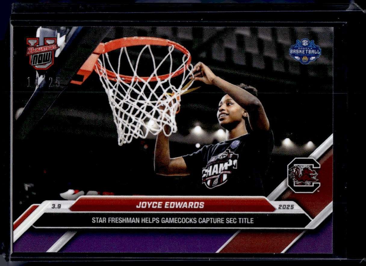 2024-25 Bowman U Now Topps #80 Joyce Edwards Purple Parallel Card #d /25