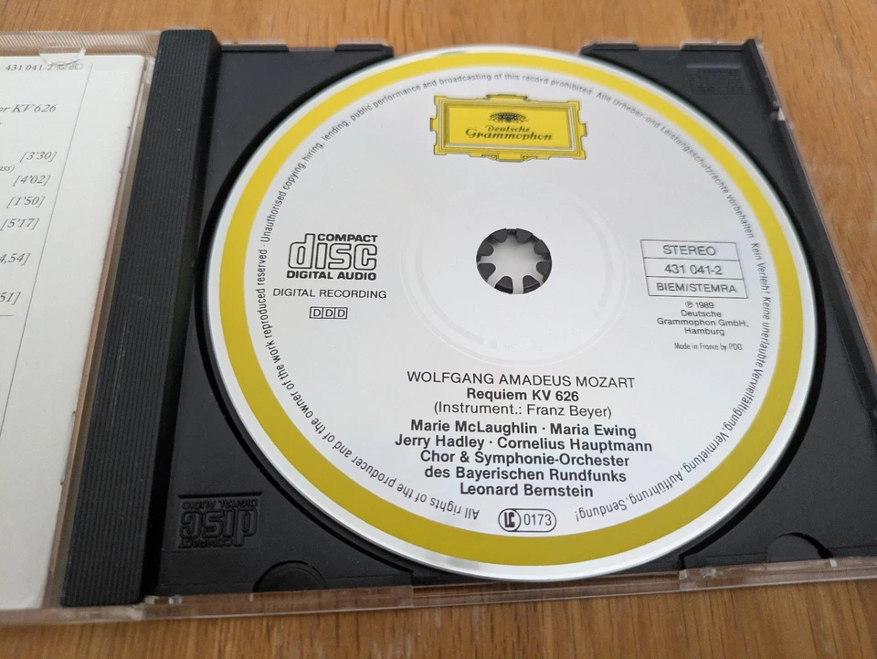 Mozart Requiem Leonard Bernstein Edition 1989 McLaughlin Ewing Hadley Hauptmann - Bild 3 von 4