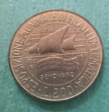 200 LIRE 1992 - ESPOSIZIONE FILATELIA GENOVA -  #2
