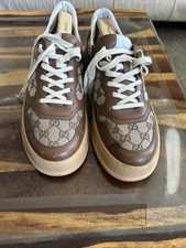 Gucci GG Sneaker Beige Ebony Monogram Size13u...