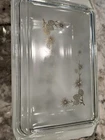Vintage 1960's Pyrex 2 QUART 575-B Gold Pine Cone Design w/ Glass Lid