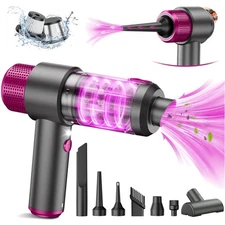 4-in-1 High Power Cordless Vacuum: Mini Portable Cleaner with LED Light
