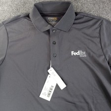 Fedex Ground Core 365 Mens Size Large Embroidered Uniform Polo Shirt NWT