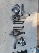 03-07 INFINITI G35 COUPE RIGHT & LEFT REAR SPINDLE KNUCKLE W/ ALL CONTROL ARMS