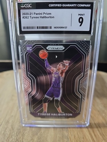 2020-21 Panini Prizm #262 Tyrese Haliburton RC Rookie CGC 9 MINT Graded - Picture 4 of 4