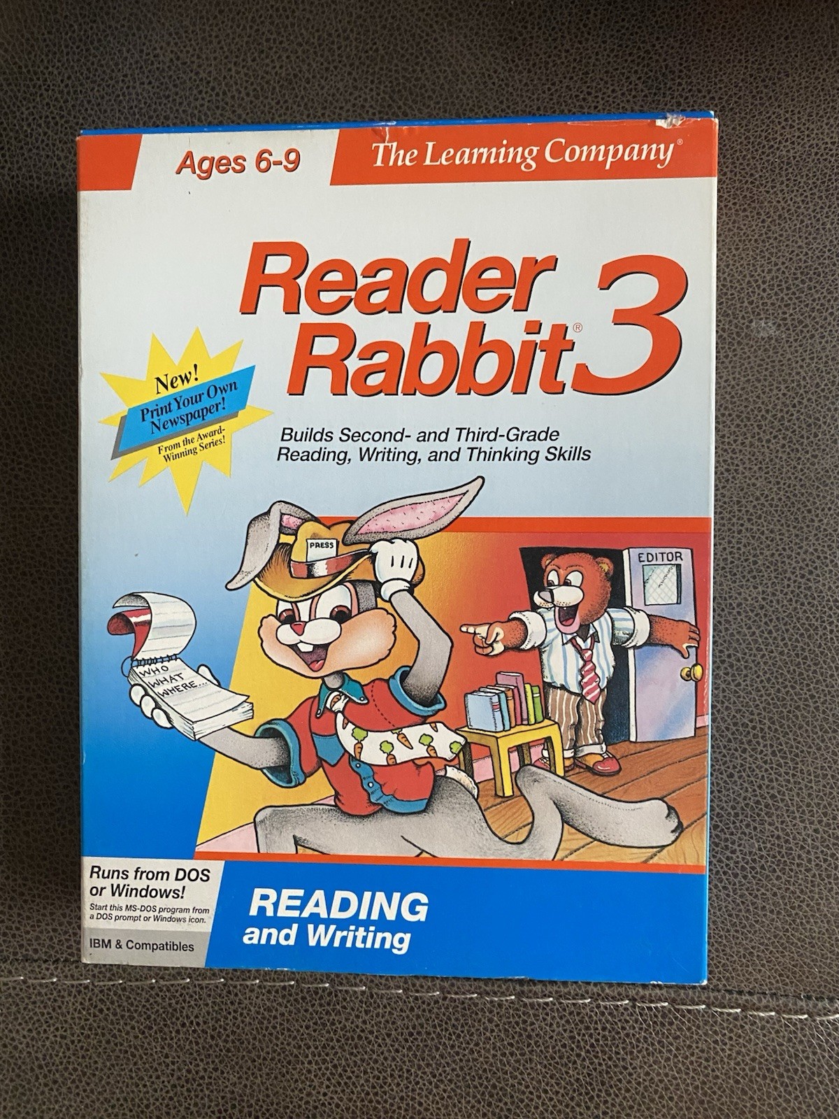 Vintage Reader Rabbit 3 Floppy Disk Set (DOS/IBM) Complete w/ Box ...