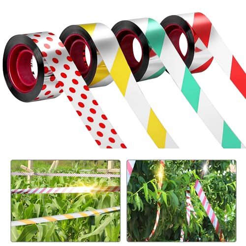 Sfcddtlg 4 Rolls Bird Scare Tapes- 656 Ft Bird Reflective Scare Tape Ribbon- - Picture 2 of 7