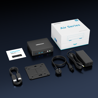 GEEKOM Air12 Lite Mini PC, Intel N100, 8GB RAM DDR4, 256GB SSD