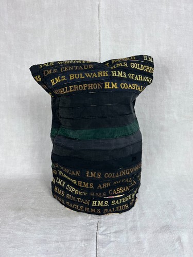 Cap Tally Collection 1910 - 1960s Cap Tallies WW1 WW2 HM HMS HMAS English German - Picture 6 of 12