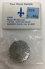 NOS Royal Miniatures Dollhouse Miniature Silver Serving Tray Platter w/ Legs