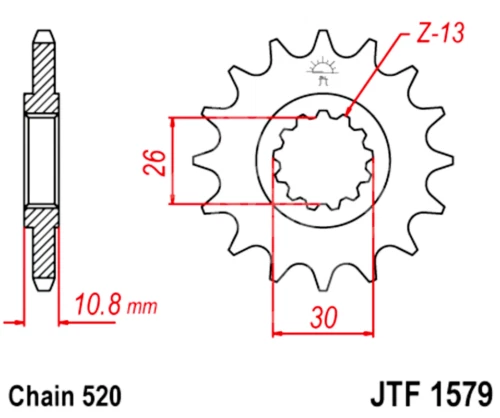 Kit de piñones y cadena de transmisión 520 JT para Yamaha YZF R1 2004-2005 Foto 3 de 4