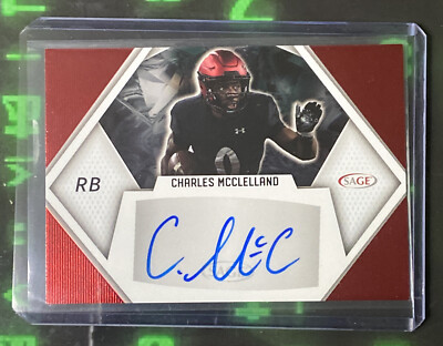 2023 SAGE HIGH SERIES RC ROOKIE CARD AUTO AUTOGRAPH RED CHARLES MCCLELLAND A-CM2