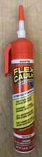 Flex Caulk Weatherproof Hybrid Polymer Sealant, Strong, Paintable - White - 9oz