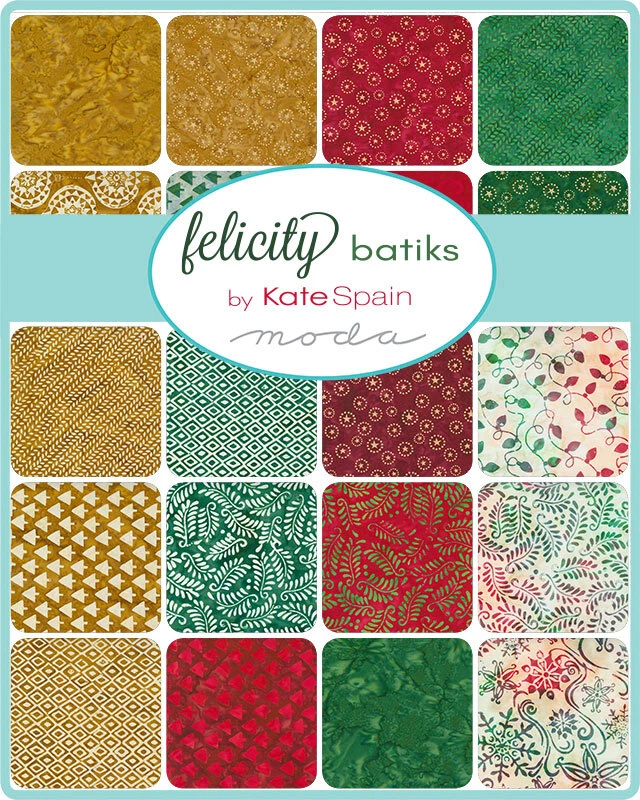Moda Layer Cake - Felicity Christmas Batiks Kate Spain - (42) 10" Fabric Squares - Image 2 of 2