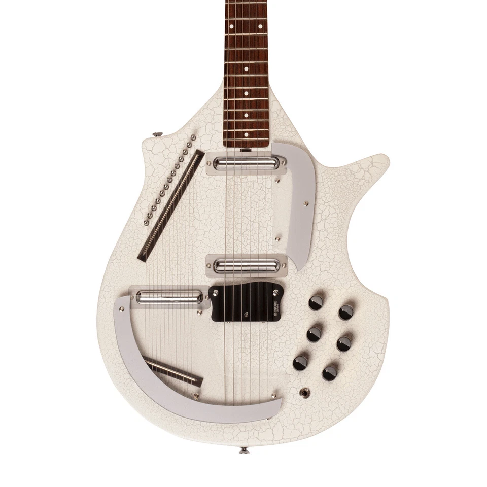 Danelectro Coral Electric Sitar - White Crackle - Image 2 of 2