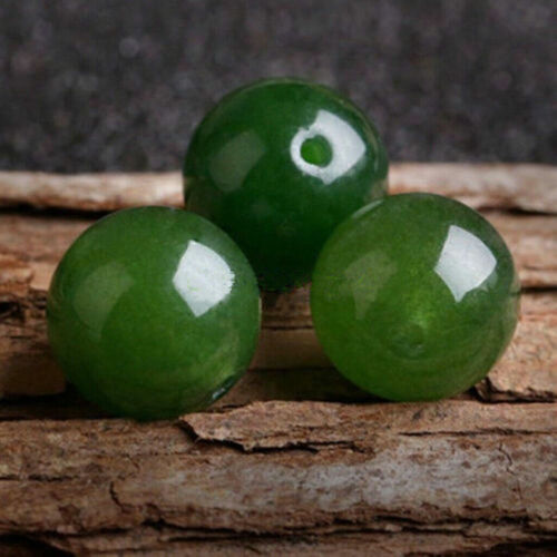 Perline sfuse pietre preziose rotonde giada verde nefrite naturale 4/6/8/10/12/14 mm PL673 - Foto 5 di 9