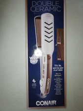 Conair Double Ceramic Flat Iron, 1 1/2-inch Wet-to-Dry Hair Straightener