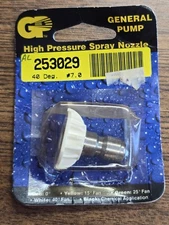 New GP General Pump High Pressure spray nozzle 40 degree # 7 white part # 253029